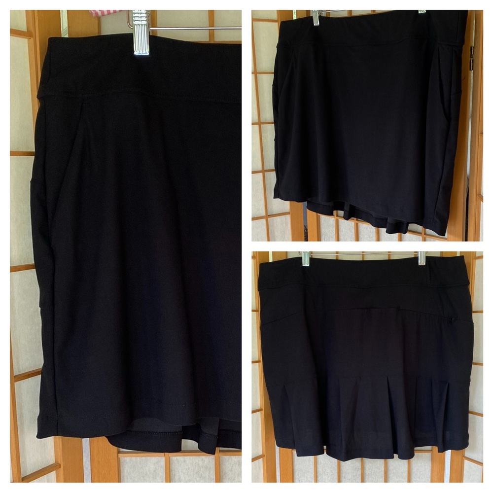 Greg Norman Collection Black Athletic Activewear Skirt Skort SZ XL